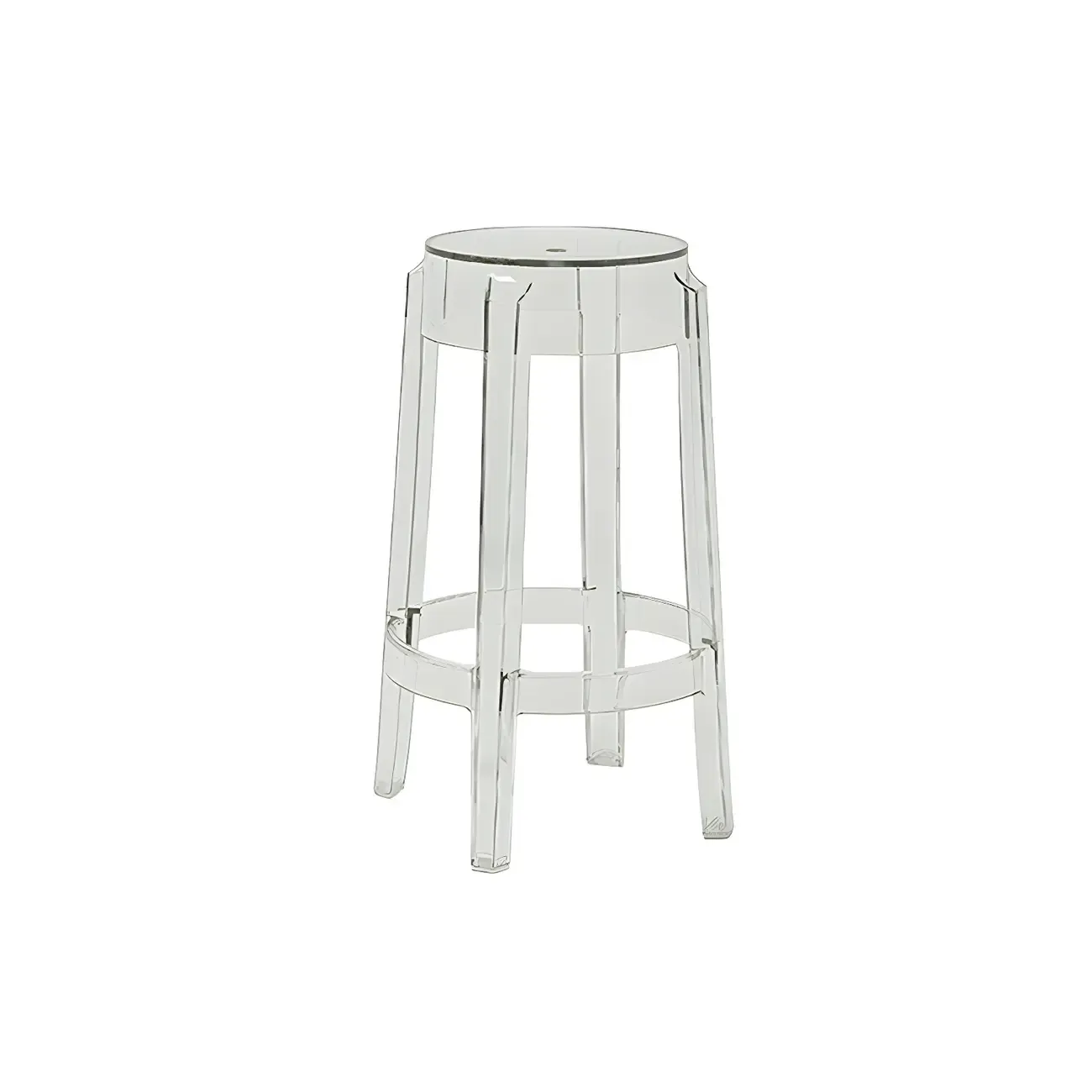 Modern Transparent Acrylic Stylish Elegant Square Bar Stool Image - 14