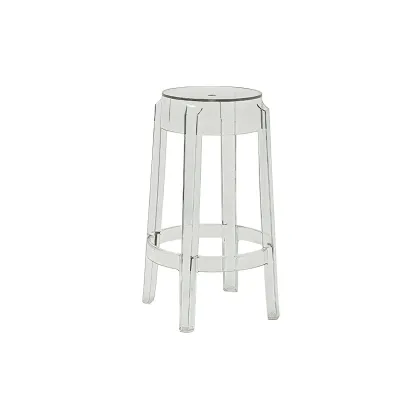 Modern Transparent Acrylic Stylish Elegant Square Bar Stool Image - 14
