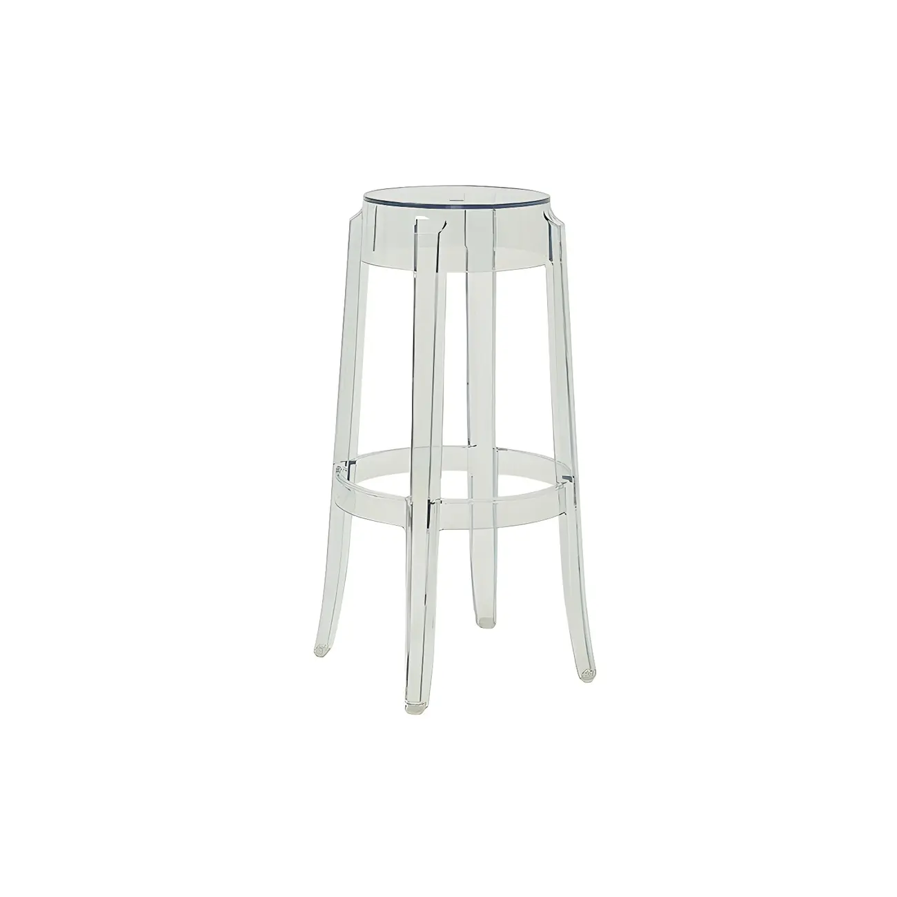 Modern Transparent Acrylic Stylish Elegant Square Bar Stool Image - 15 | homeyfad