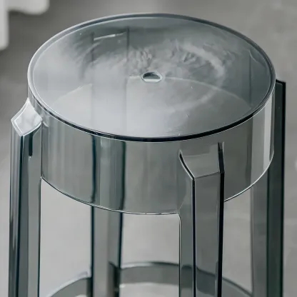 Modern Transparent Acrylic Stylish Elegant Square Bar Stool Image - 7