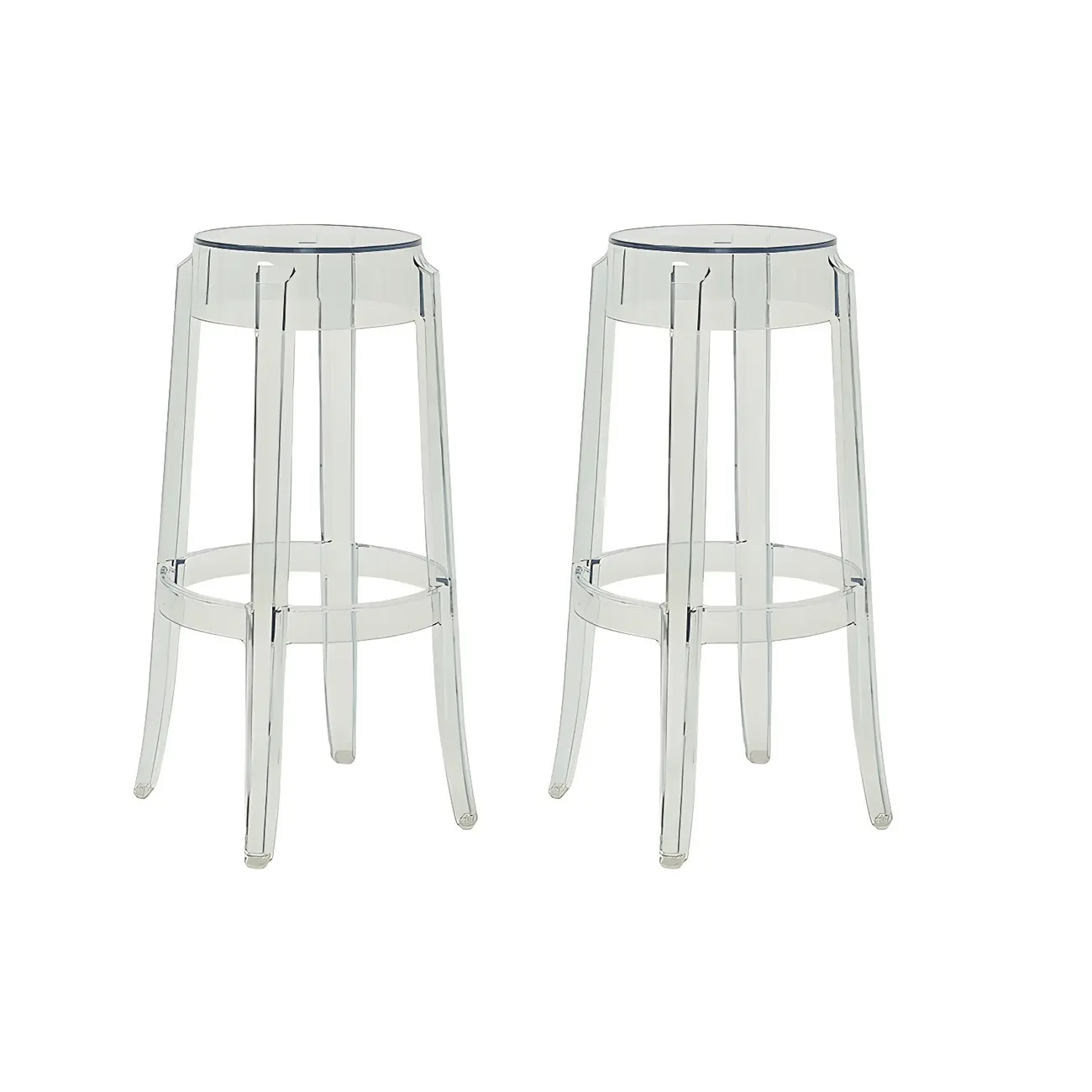 Modern Transparent Acrylic Stylish Elegant Square Bar Stool Image - 16 | homeyfad