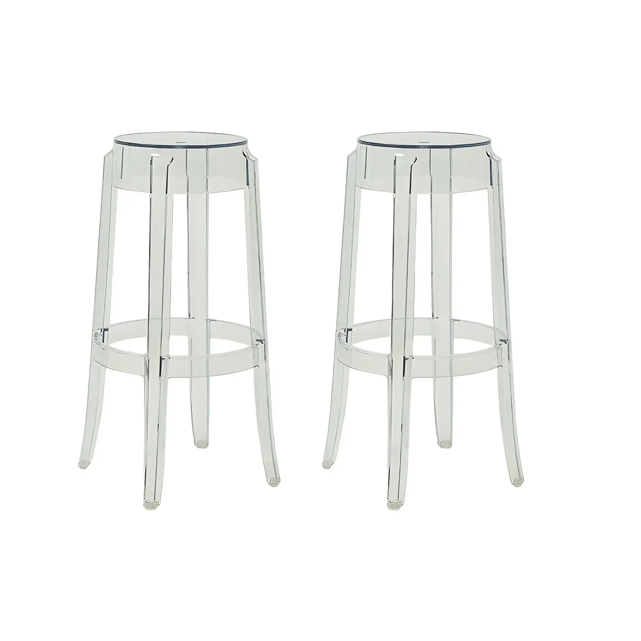Modern Transparent Acrylic Stylish Elegant Square Bar Stool Image - 16