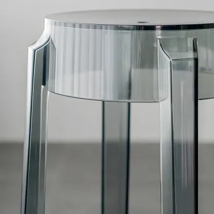 Modern Transparent Acrylic Stylish Elegant Square Bar Stool Image - 8