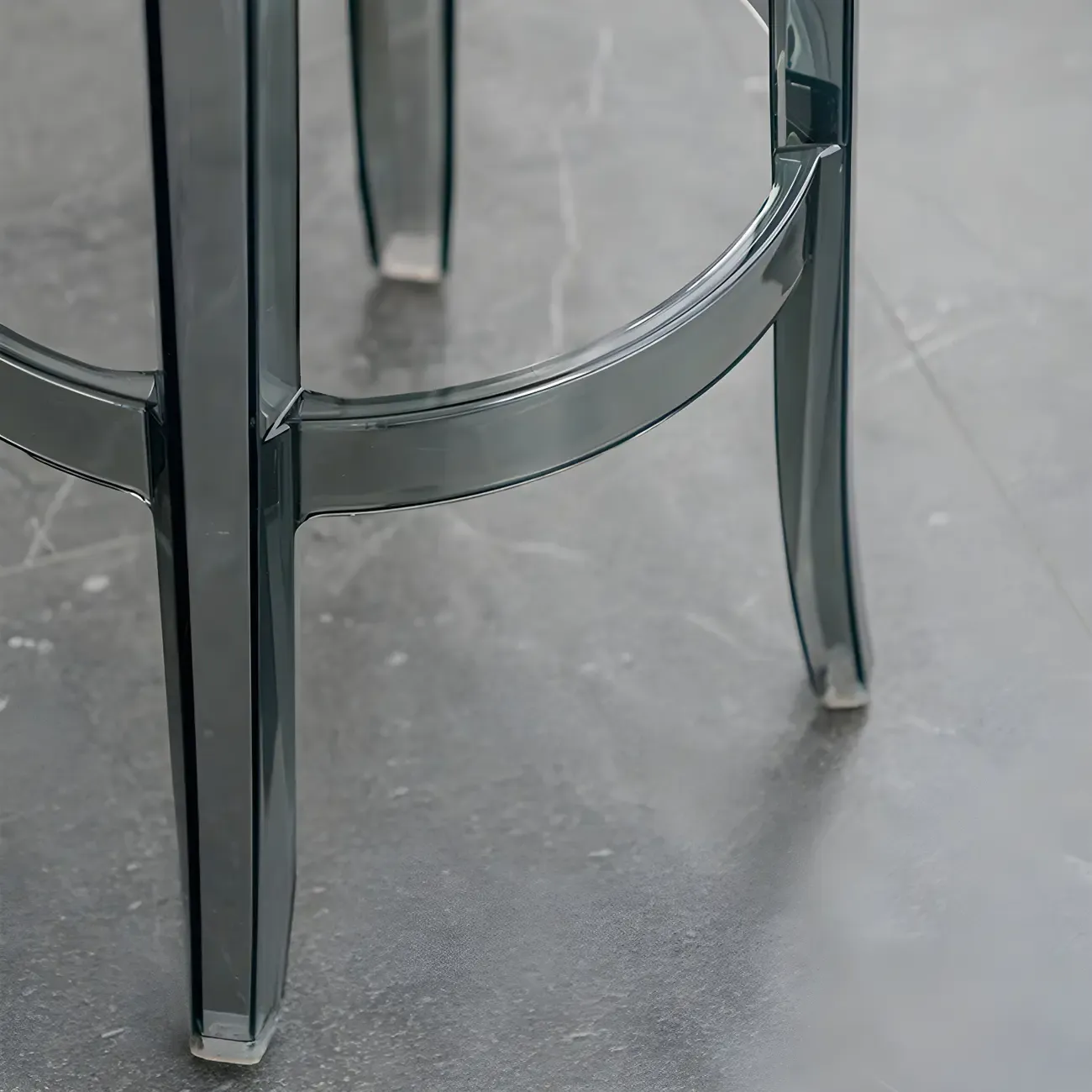 Modern Transparent Acrylic Stylish Elegant Square Bar Stool Image - 9