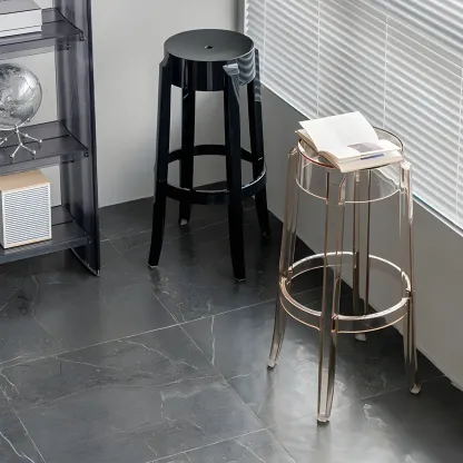Modern Transparent Acrylic Stylish Elegant Square Bar Stool Image - 6