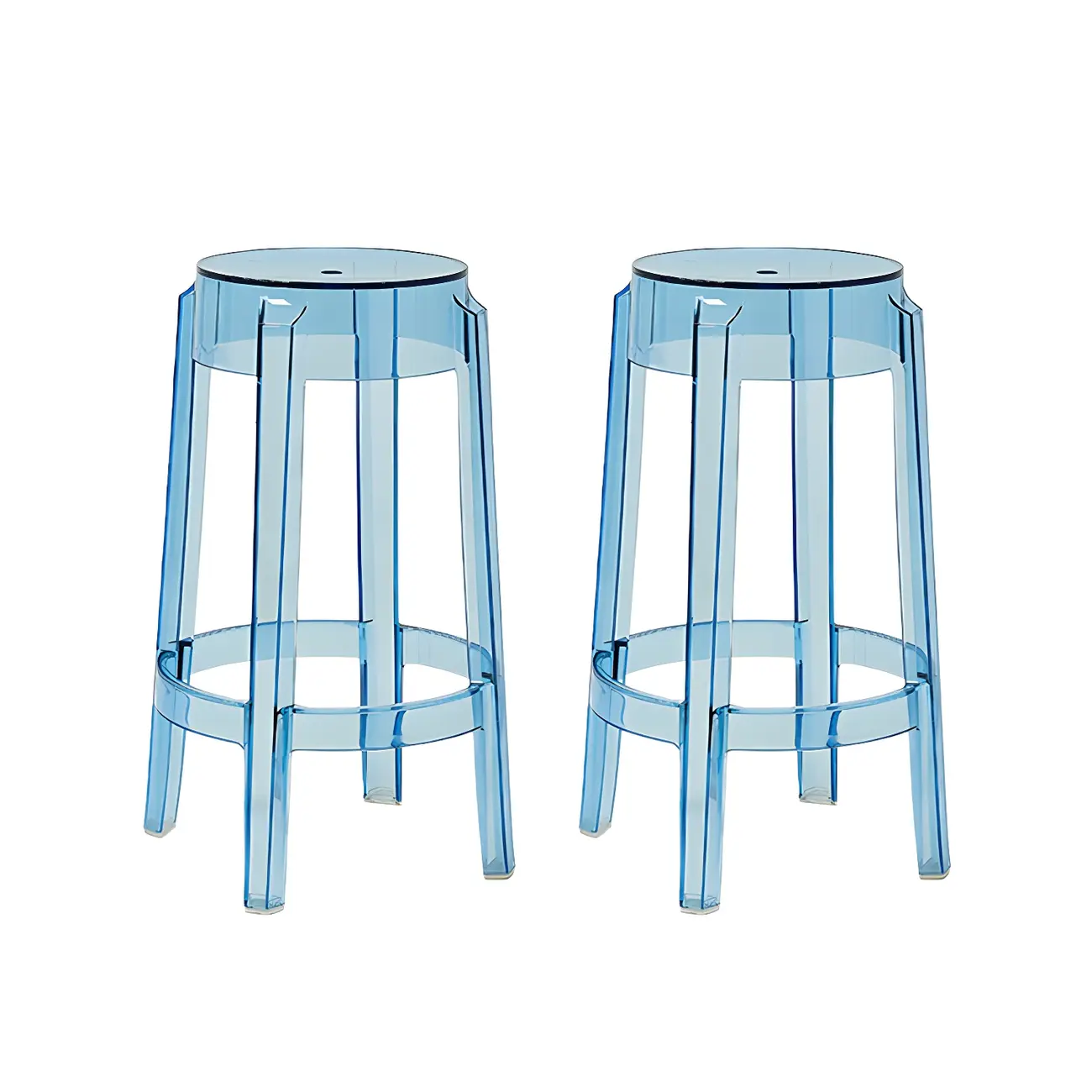 Modern Transparent Acrylic Stylish Elegant Square Bar Stool Image - 21 | homeyfad