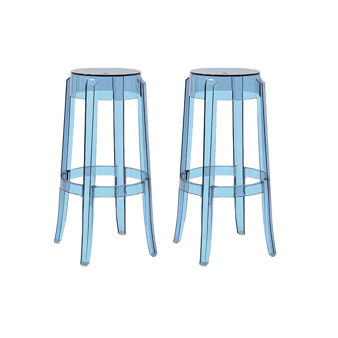 Modern Transparent Acrylic Stylish Elegant Square Bar Stool Image - 26 | homeyfad