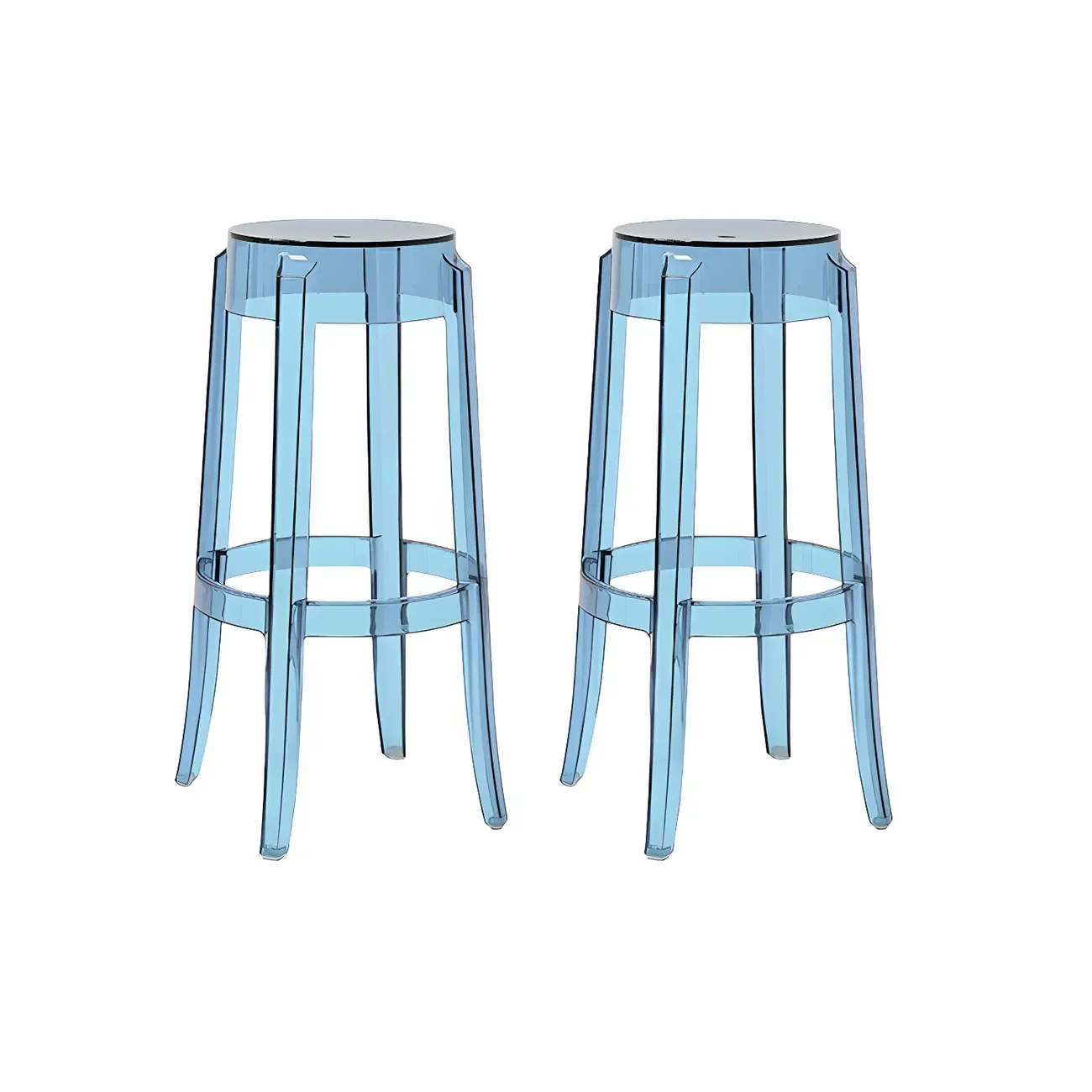 Modern Transparent Acrylic Stylish Elegant Square Bar Stool Image - 26
