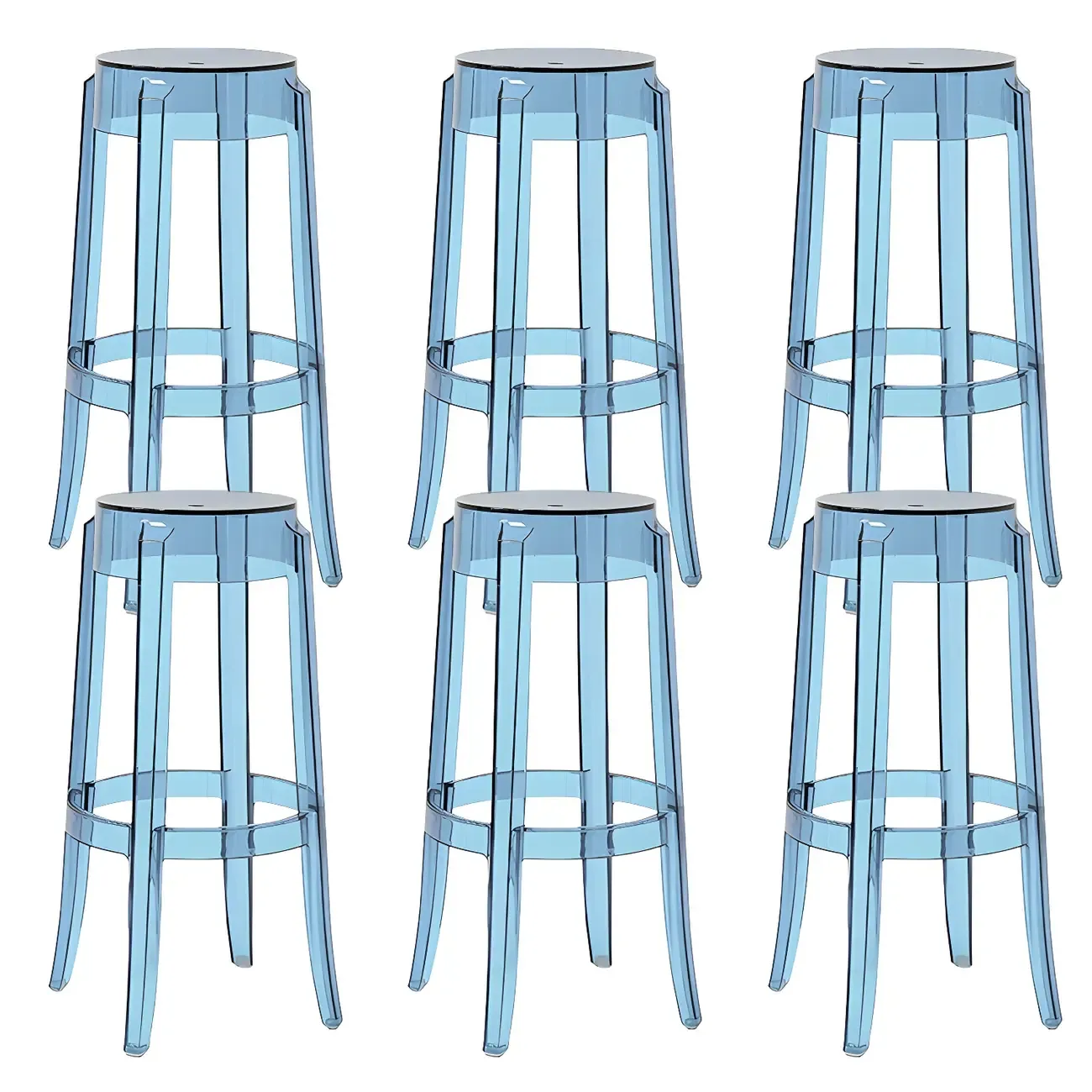 Modern Transparent Acrylic Stylish Elegant Square Bar Stool Image - 28
