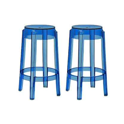 Modern Transparent Acrylic Stylish Elegant Square Bar Stool Image - 31