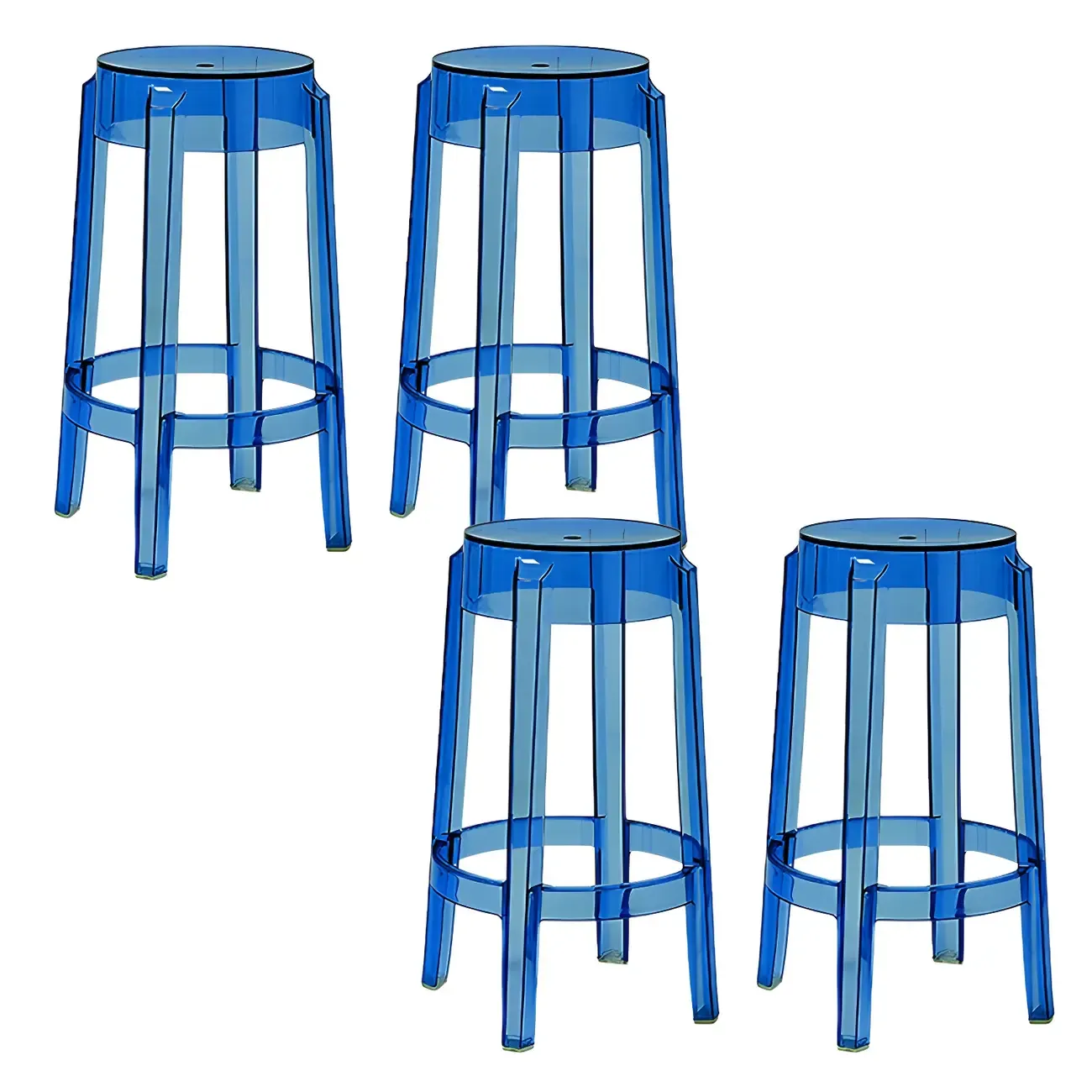 Modern Transparent Acrylic Stylish Elegant Square Bar Stool Image - 32