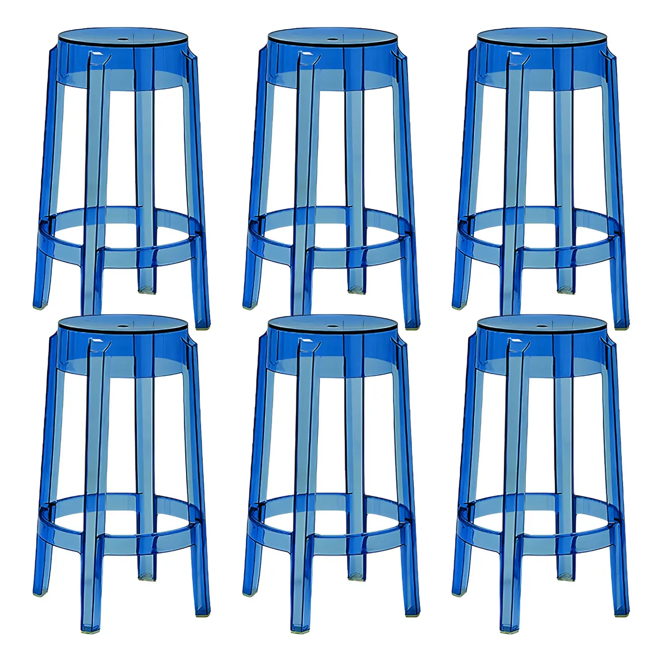 Modern Transparent Acrylic Stylish Elegant Square Bar Stool Image - 33 | homeyfad