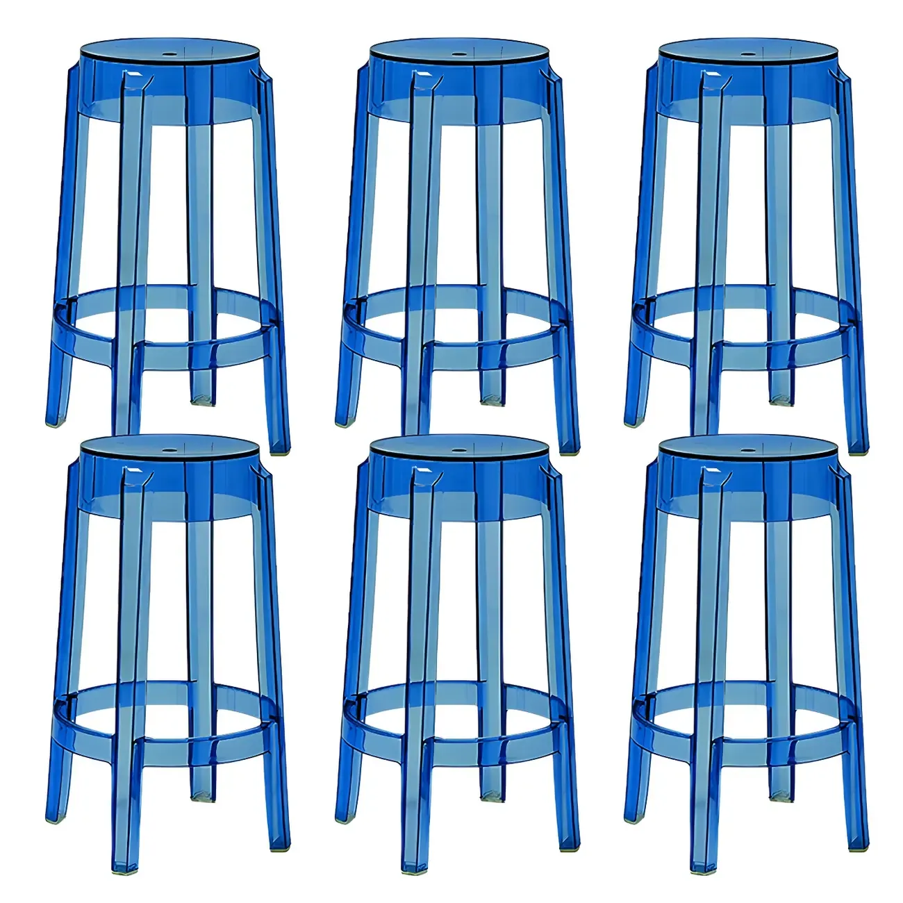 Modern Transparent Acrylic Stylish Elegant Square Bar Stool Image - 33