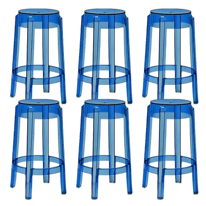 Modern Transparent Acrylic Stylish Elegant Square Bar Stool Image - 33
