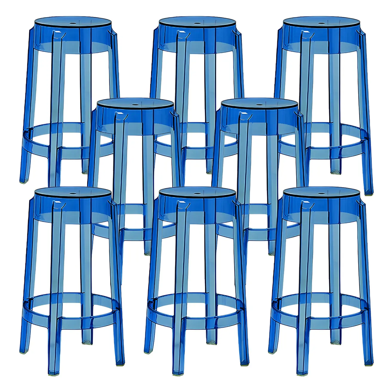 Modern Transparent Acrylic Stylish Elegant Square Bar Stool Image - 34 | homeyfad