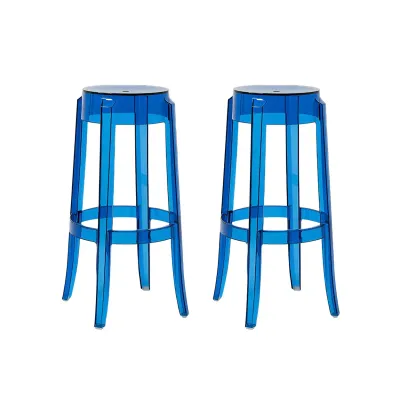 Modern Transparent Acrylic Stylish Elegant Square Bar Stool Image - 36