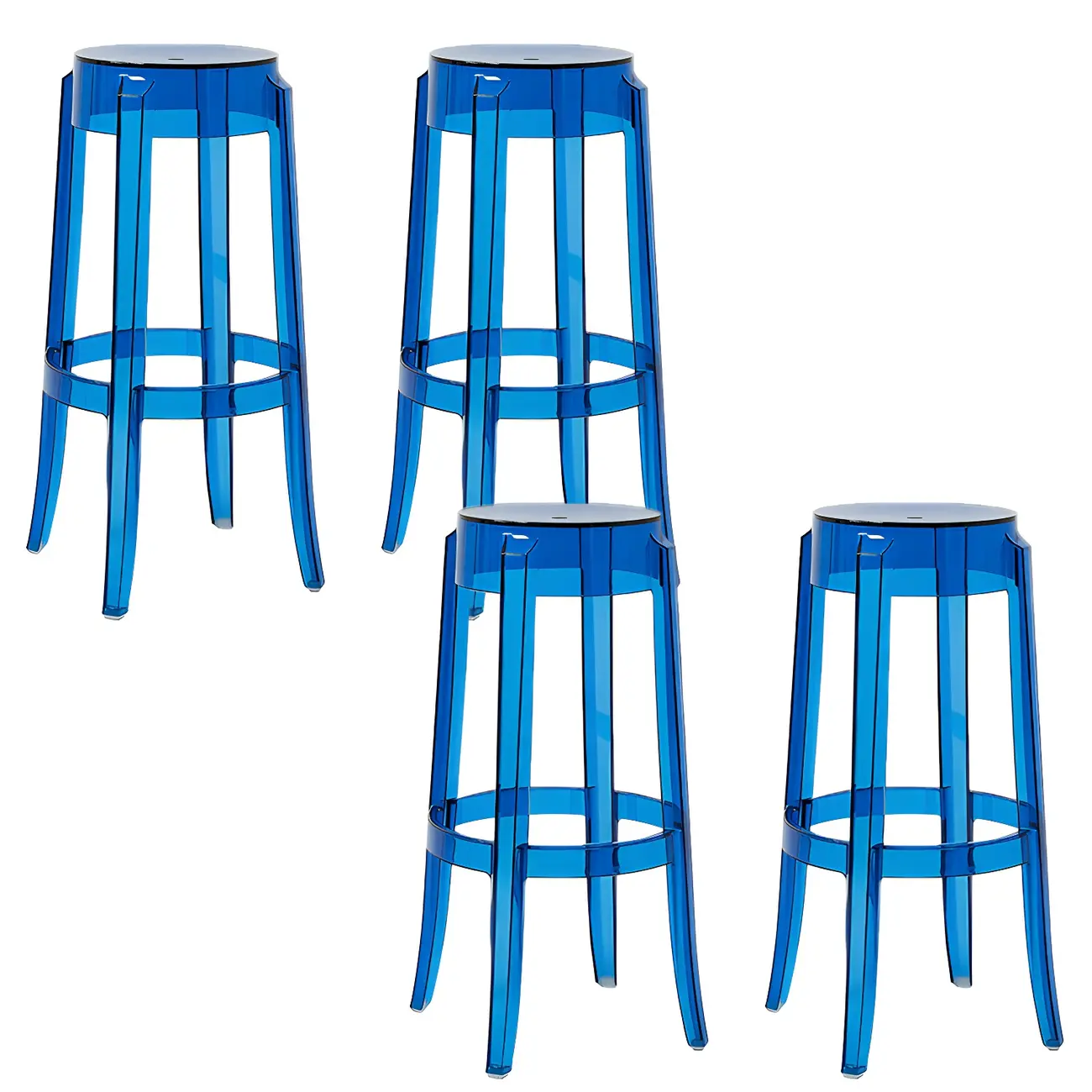 Modern Transparent Acrylic Stylish Elegant Square Bar Stool Image - 37 | homeyfad