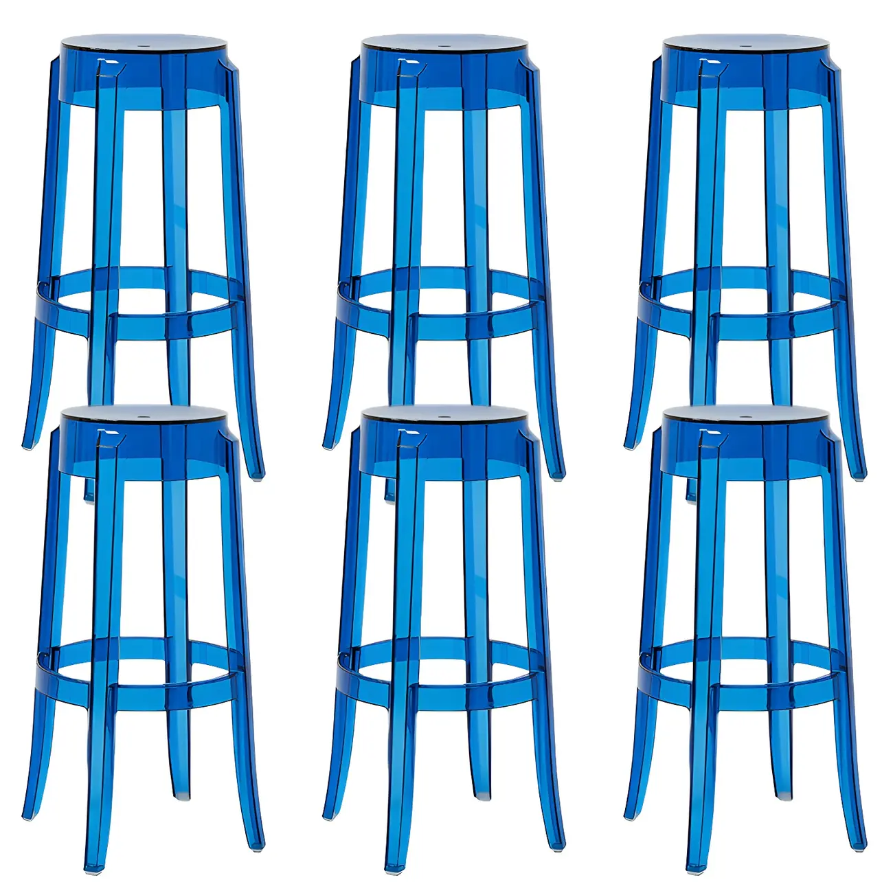 Modern Transparent Acrylic Stylish Elegant Square Bar Stool Image - 38 | homeyfad