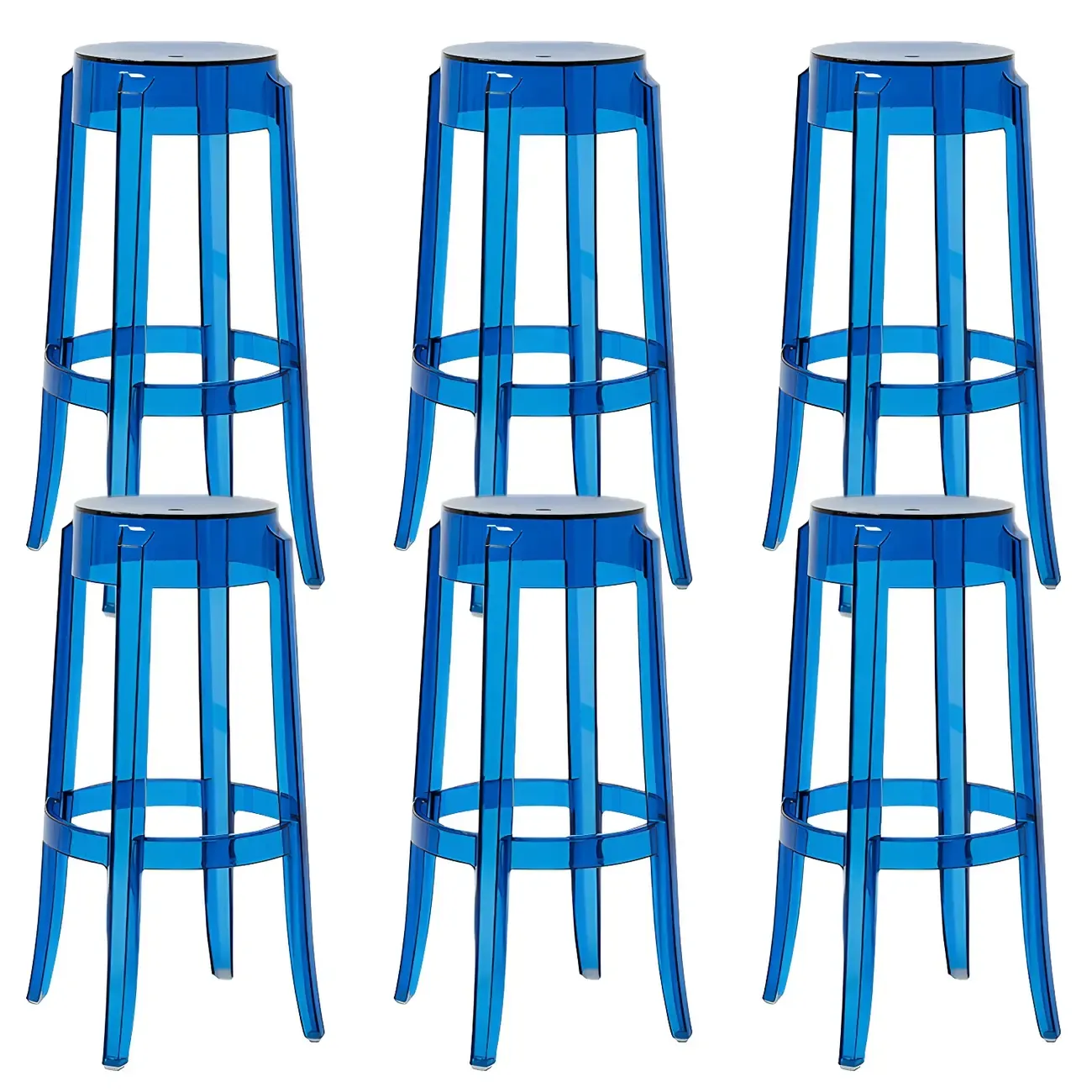 Modern Transparent Acrylic Stylish Elegant Square Bar Stool Image - 38