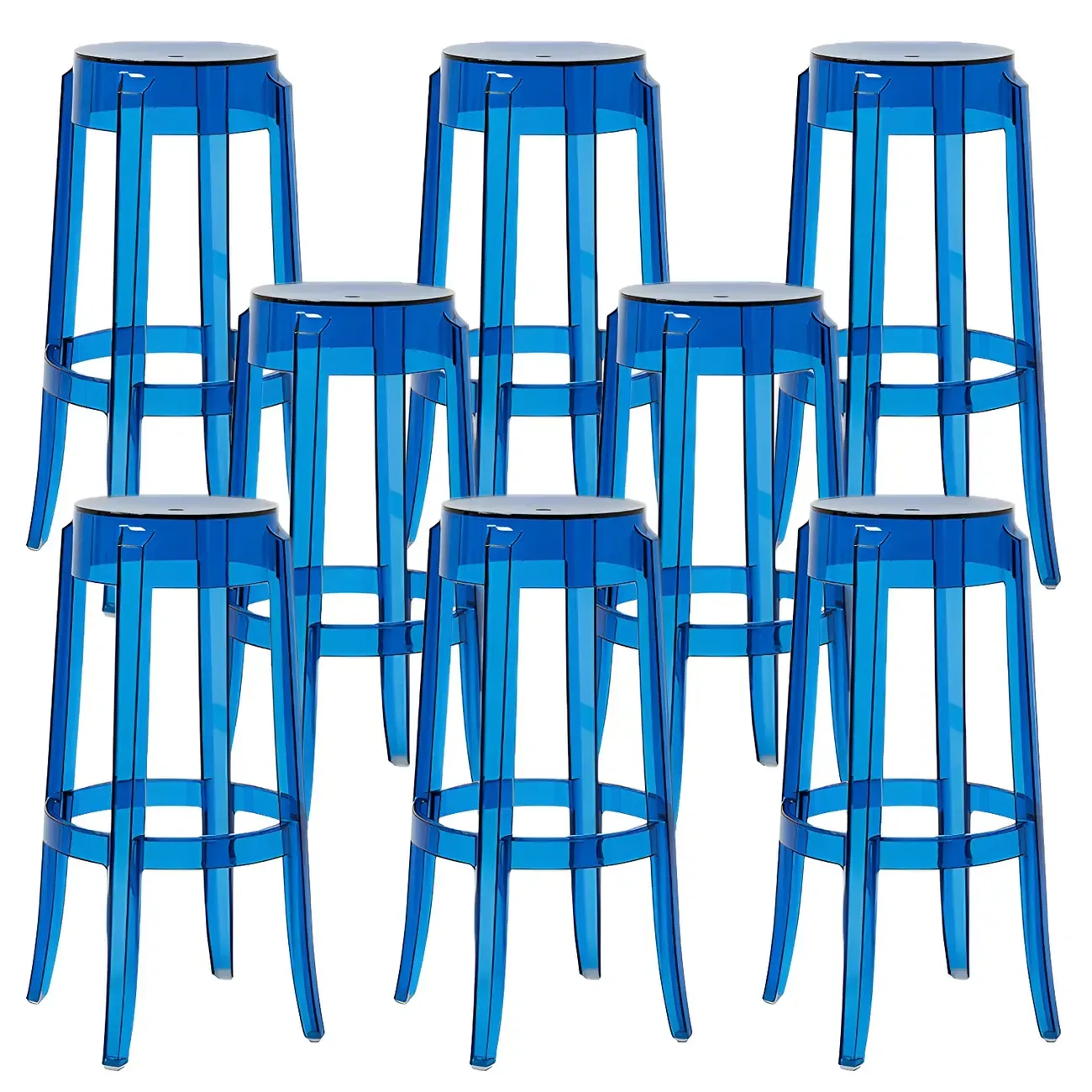 Modern Transparent Acrylic Stylish Elegant Square Bar Stool Image - 39