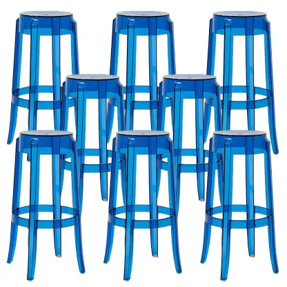 Modern Transparent Acrylic Stylish Elegant Square Bar Stool Image - 39