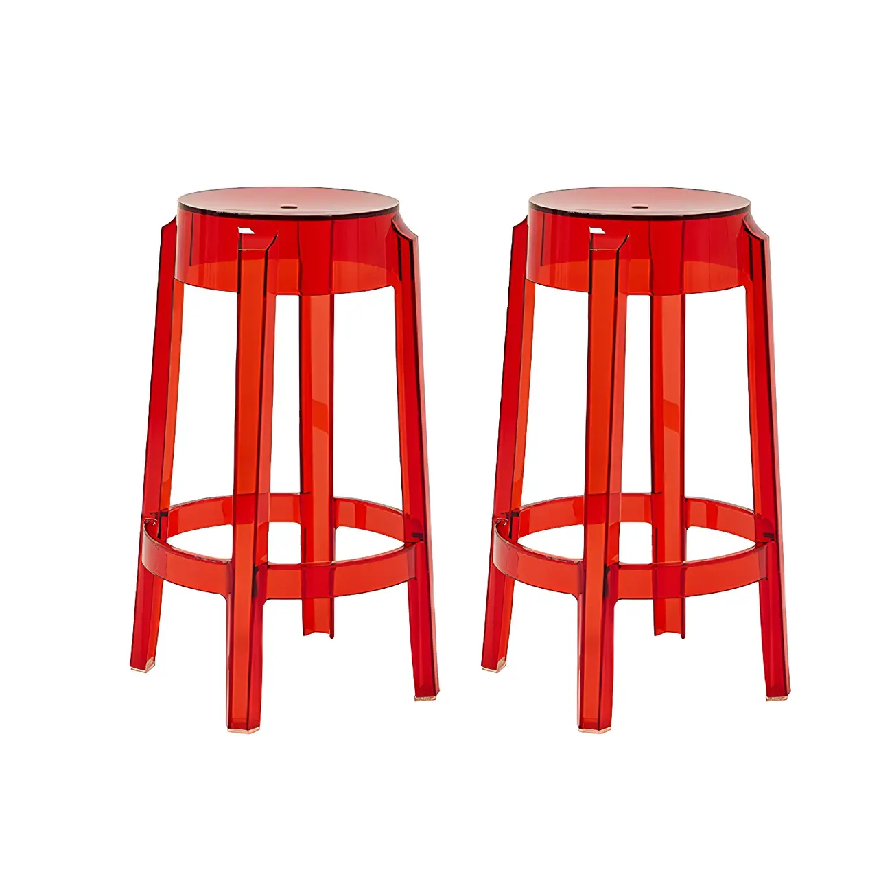Modern Transparent Acrylic Stylish Elegant Square Bar Stool Image - 41 | homeyfad