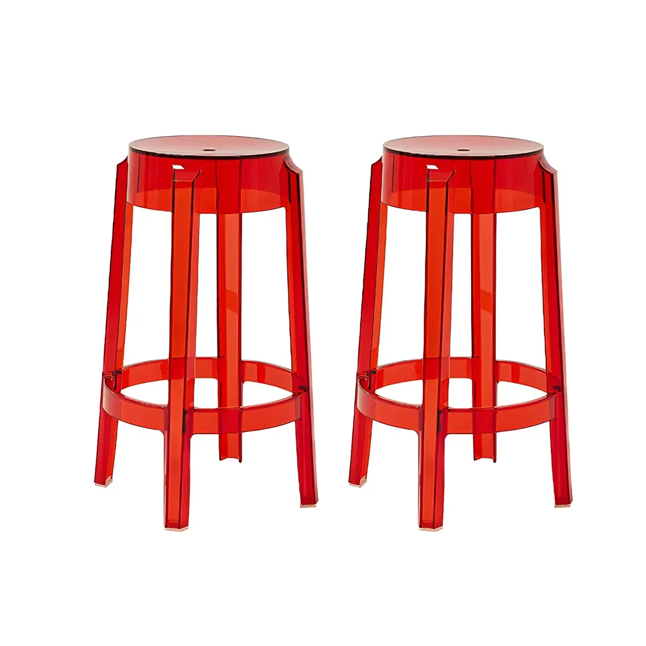 Modern Transparent Acrylic Stylish Elegant Square Bar Stool Image - 41