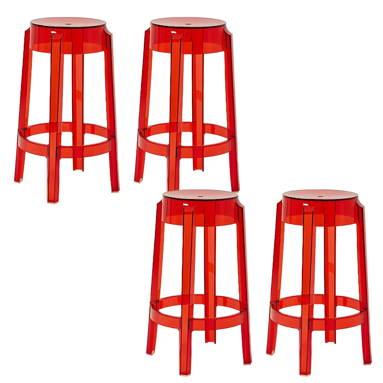 Modern Transparent Acrylic Stylish Elegant Square Bar Stool Image - 42