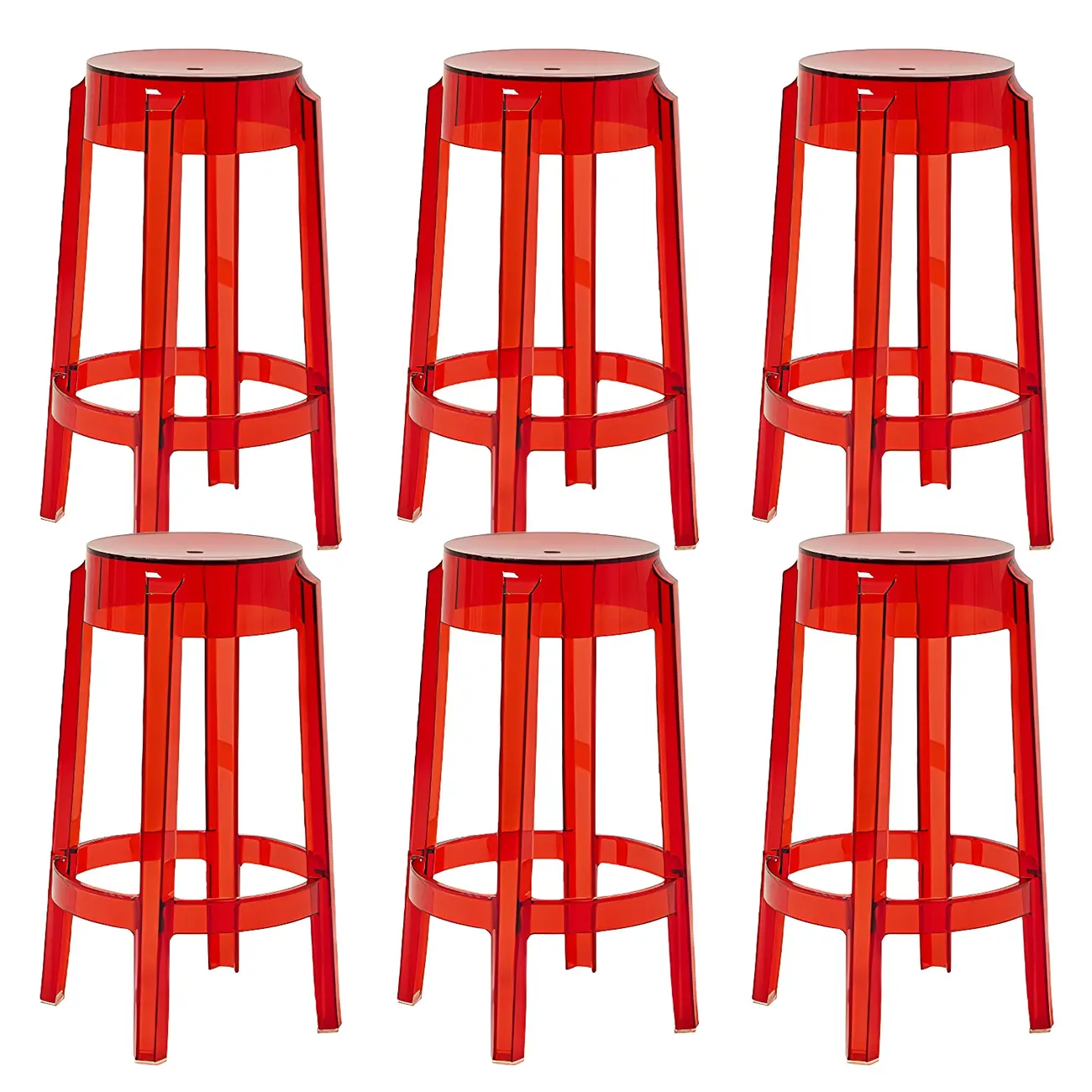 Modern Transparent Acrylic Stylish Elegant Square Bar Stool Image - 43 | homeyfad