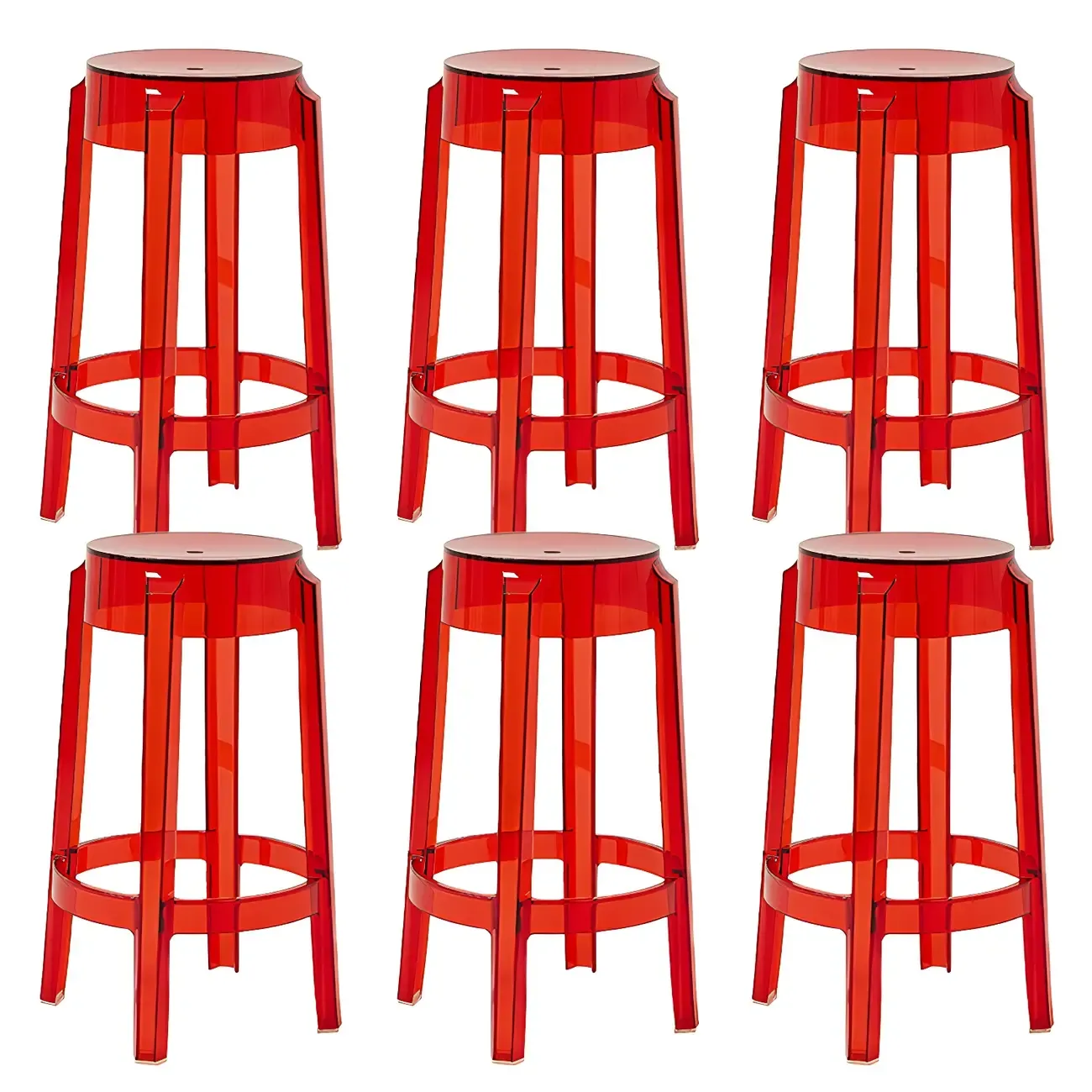Modern Transparent Acrylic Stylish Elegant Square Bar Stool Image - 43