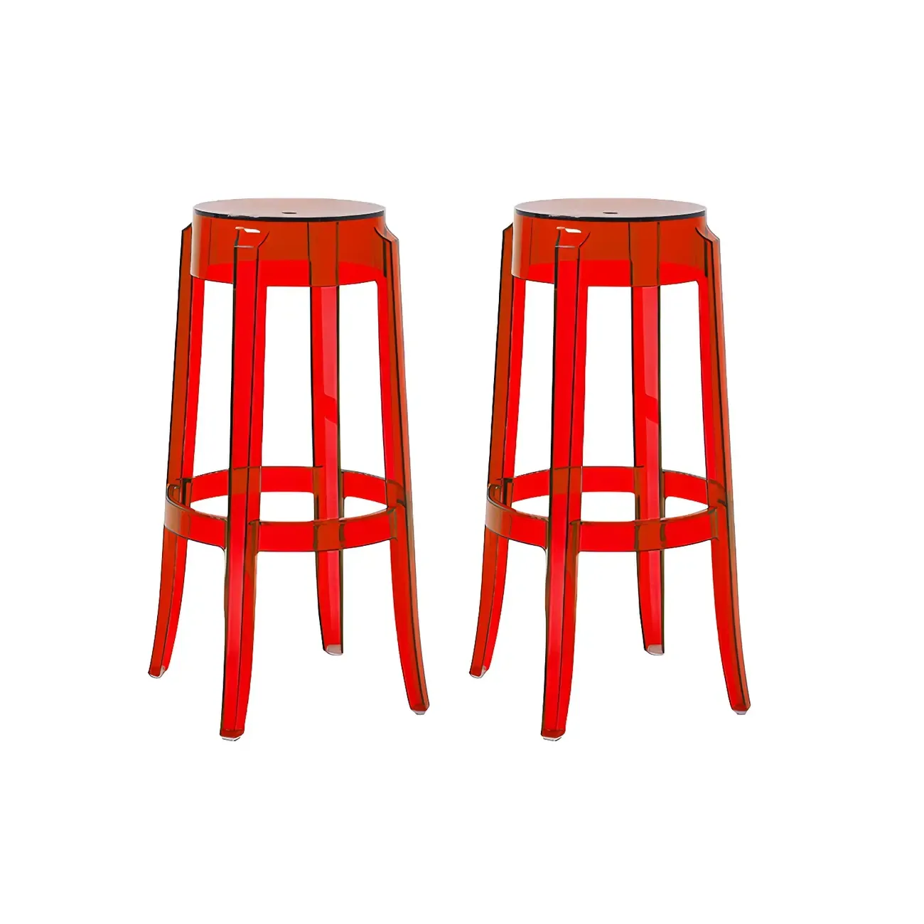 Modern Transparent Acrylic Stylish Elegant Square Bar Stool Image - 46