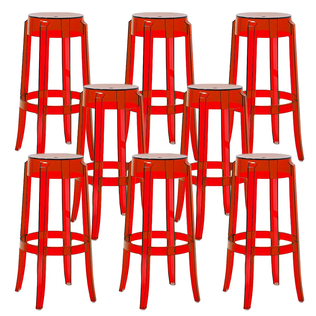 Modern Transparent Acrylic Stylish Elegant Square Bar Stool Image - 49 | homeyfad