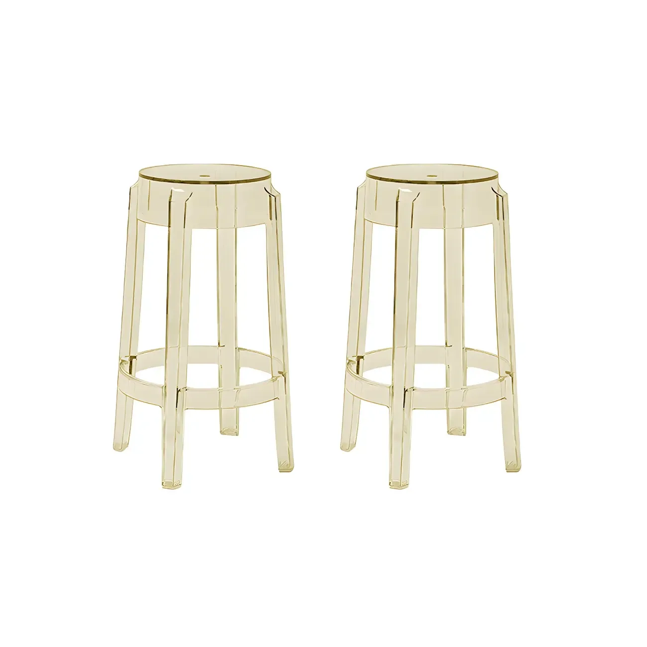 Modern Transparent Acrylic Stylish Elegant Square Bar Stool Image - 51