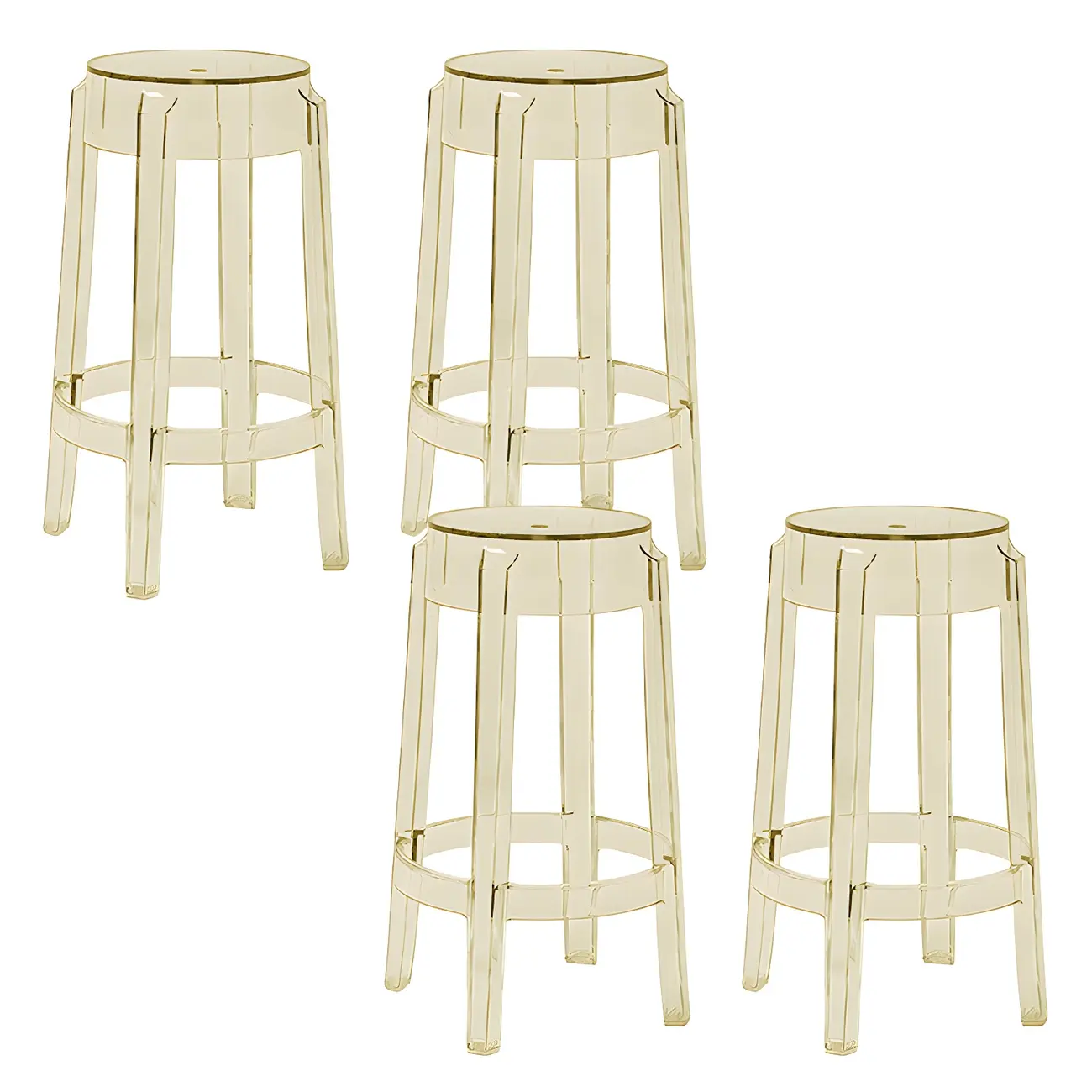 Modern Transparent Acrylic Stylish Elegant Square Bar Stool Image - 52 | homeyfad