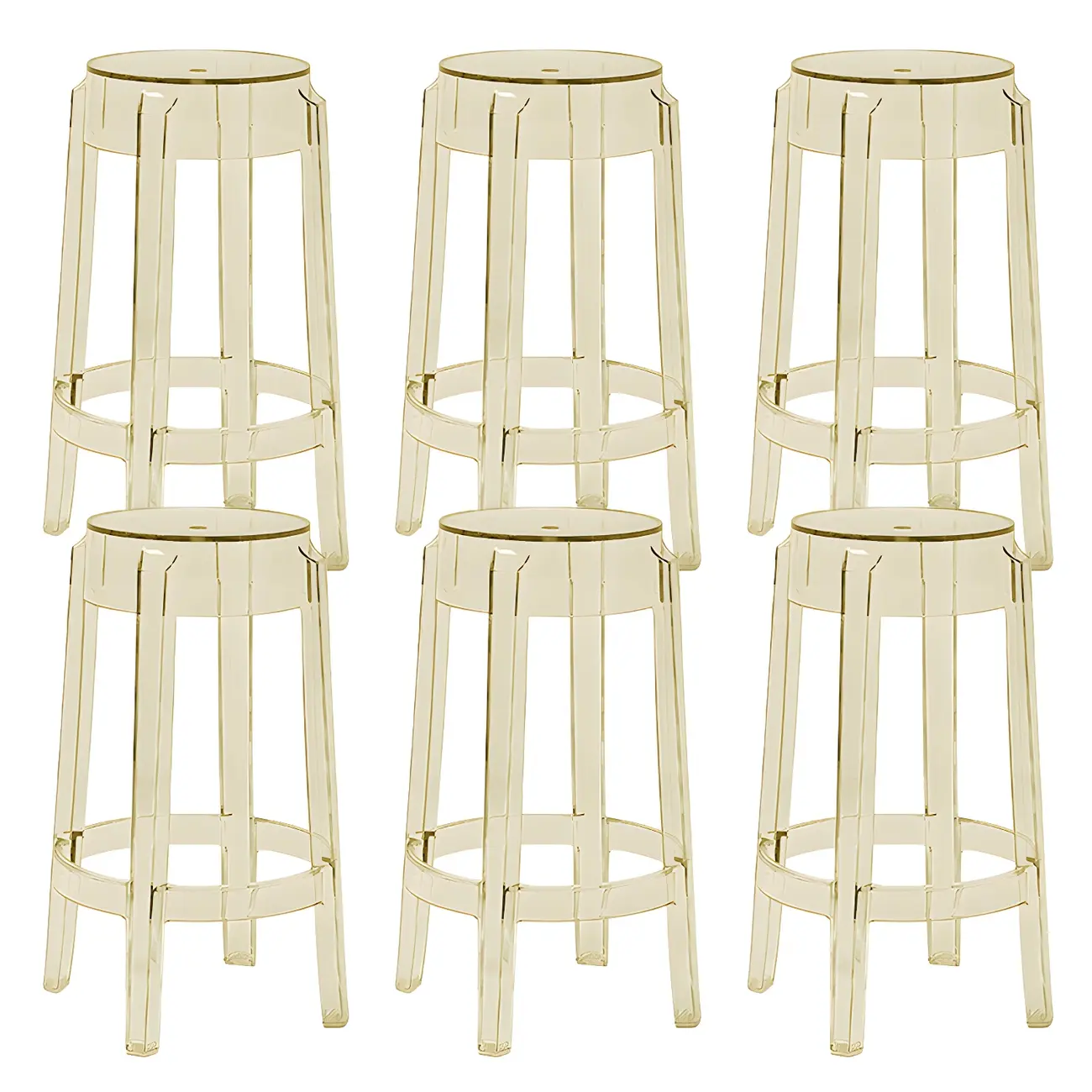 Modern Transparent Acrylic Stylish Elegant Square Bar Stool Image - 53 | homeyfad