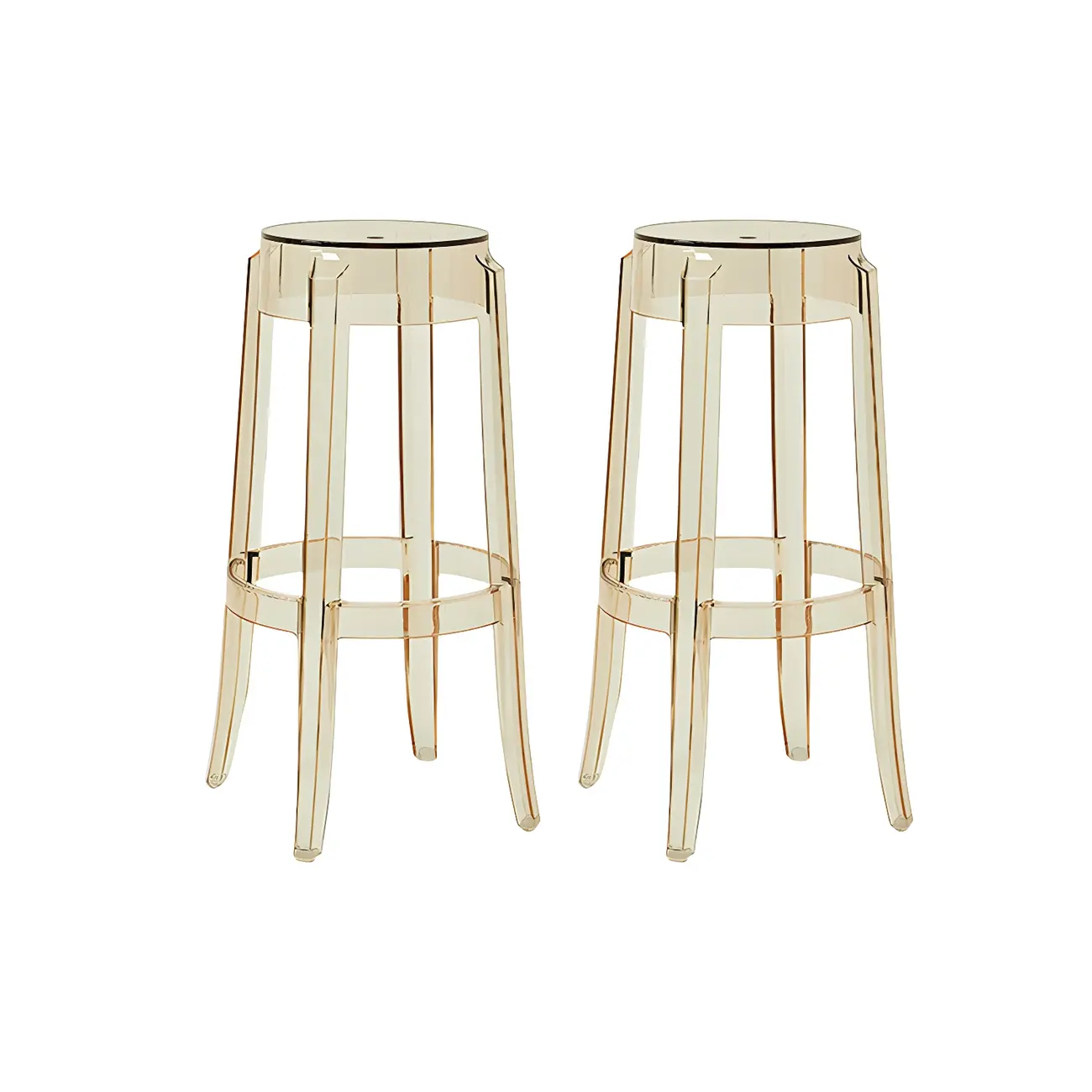 Modern Transparent Acrylic Stylish Elegant Square Bar Stool Image - 56 | homeyfad