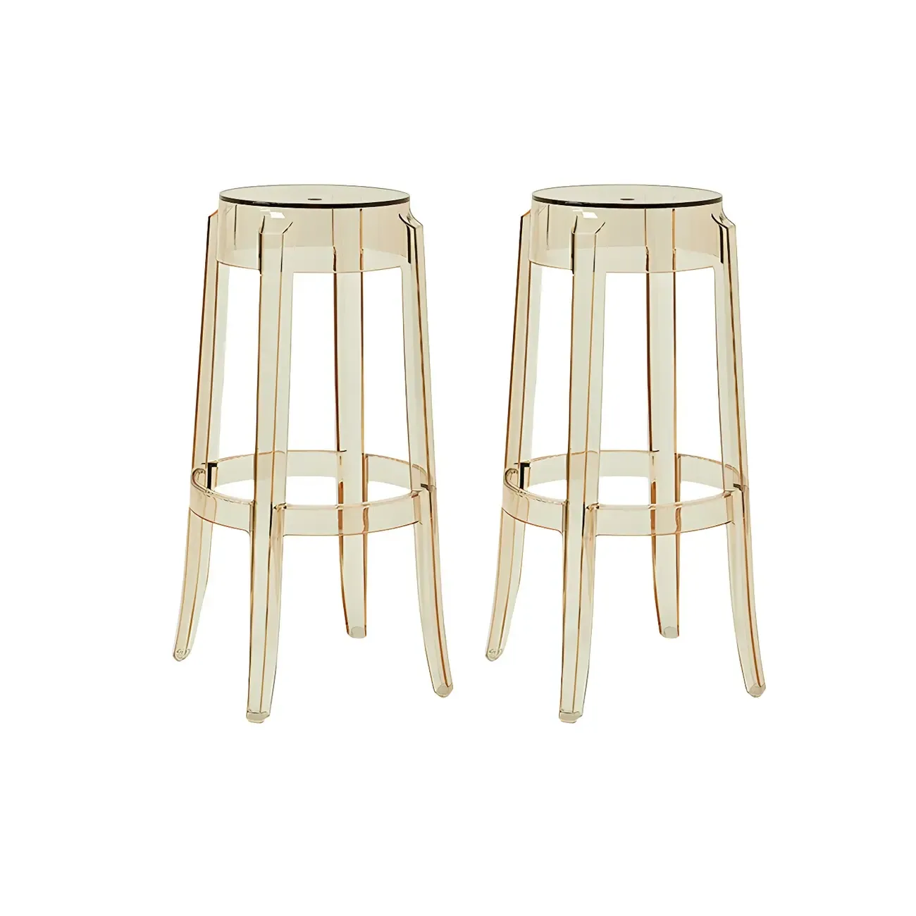 Modern Transparent Acrylic Stylish Elegant Square Bar Stool Image - 56