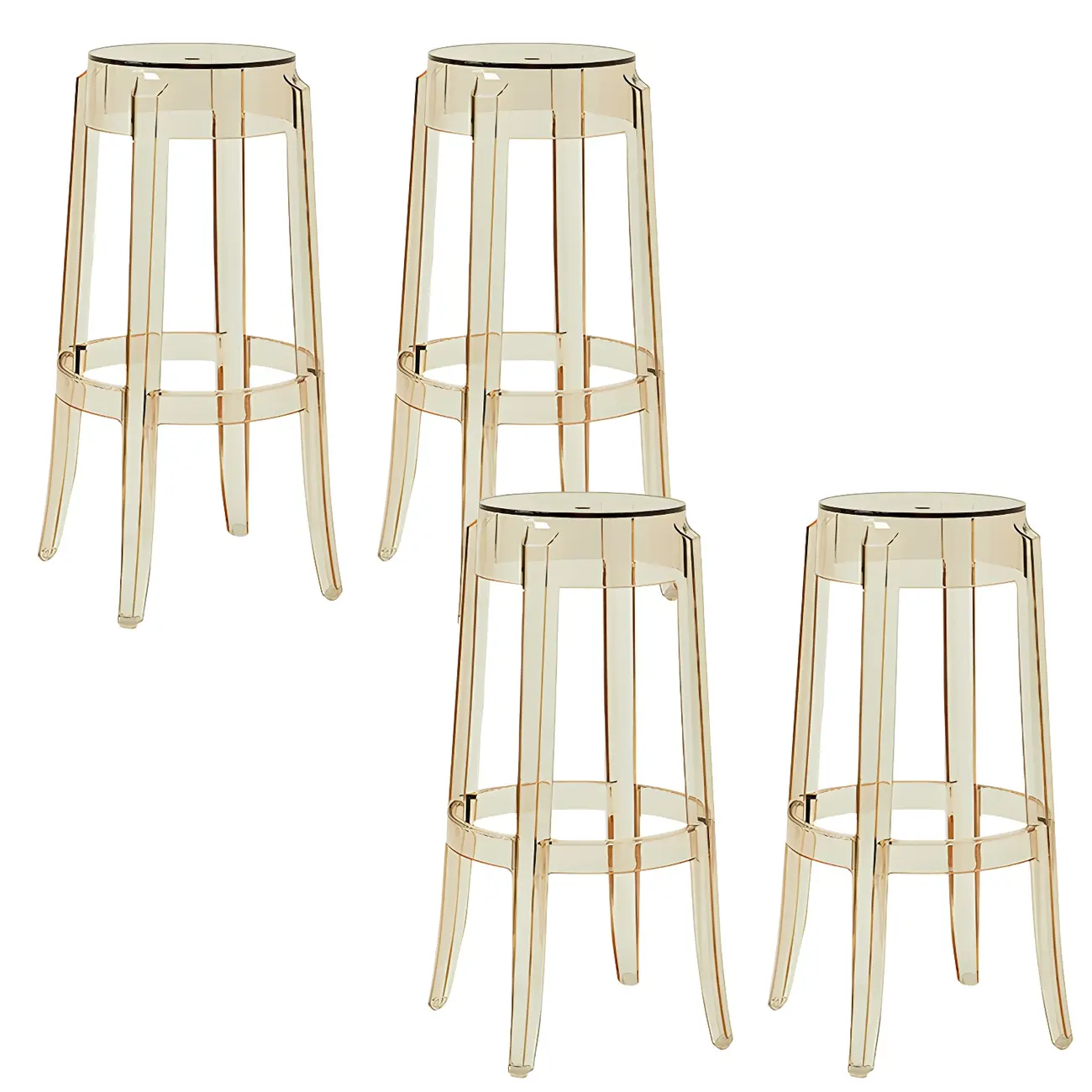 Modern Transparent Acrylic Stylish Elegant Square Bar Stool Image - 57 | homeyfad