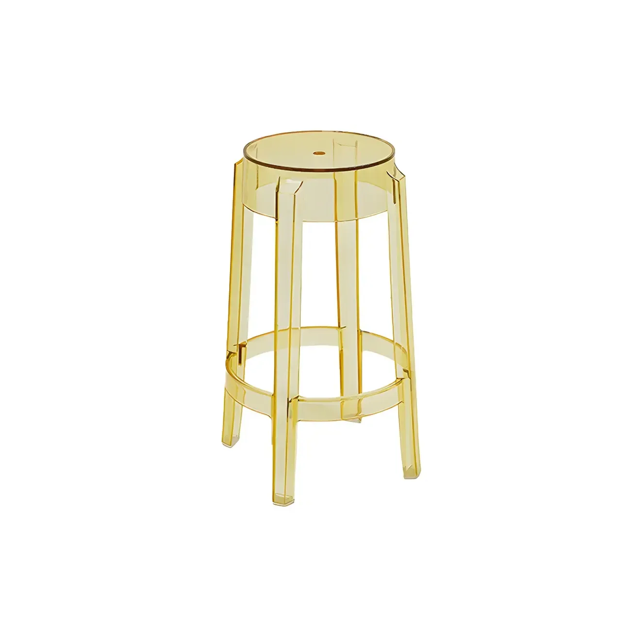 Modern Transparent Acrylic Stylish Elegant Square Bar Stool Image - 60