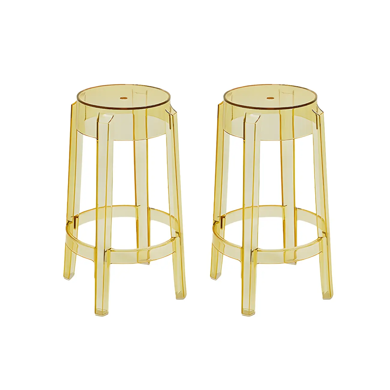 Modern Transparent Acrylic Stylish Elegant Square Bar Stool Image - 61 | homeyfad