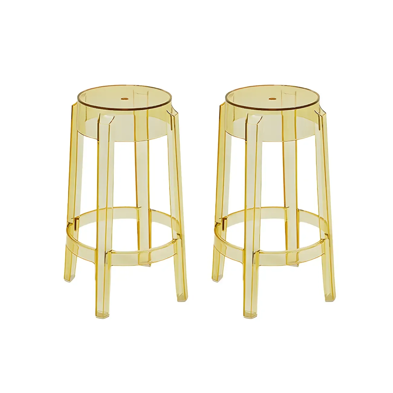 Modern Transparent Acrylic Stylish Elegant Square Bar Stool Image - 61