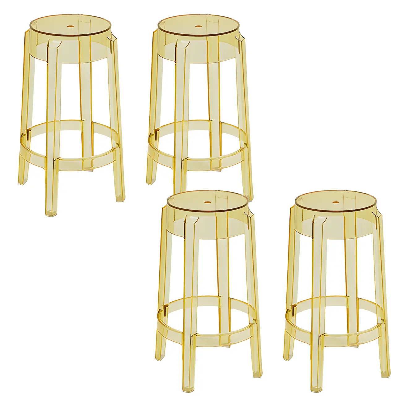 Modern Transparent Acrylic Stylish Elegant Square Bar Stool Image - 62 | homeyfad