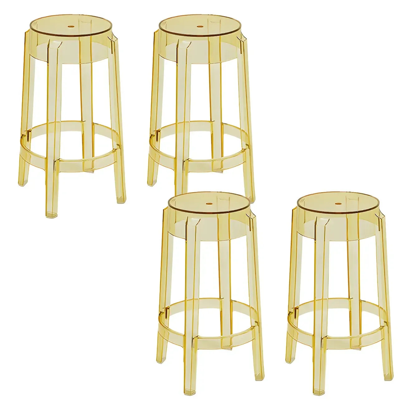 Modern Transparent Acrylic Stylish Elegant Square Bar Stool Image - 62