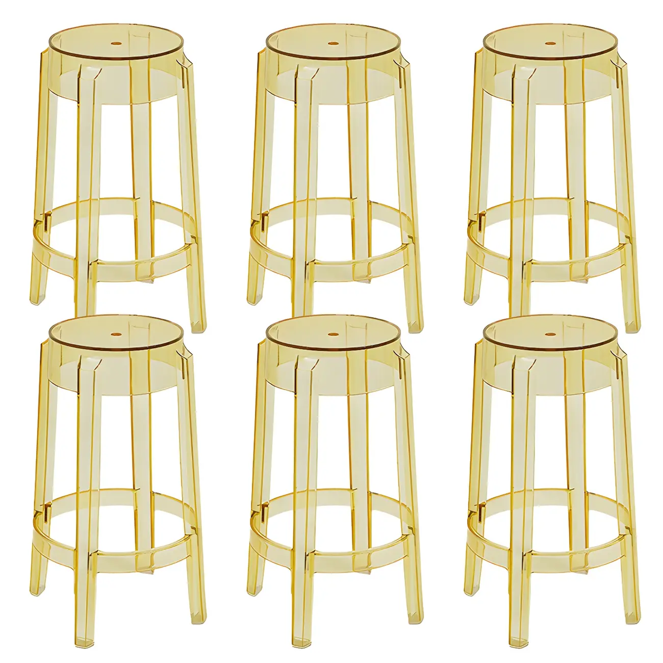 Modern Transparent Acrylic Stylish Elegant Square Bar Stool Image - 63 | homeyfad
