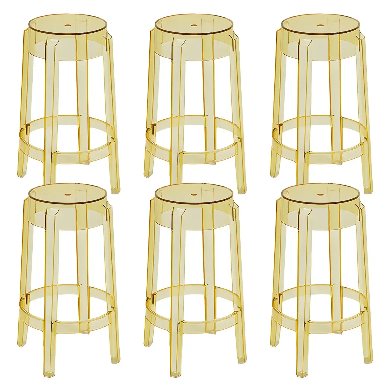 Modern Transparent Acrylic Stylish Elegant Square Bar Stool Image - 63