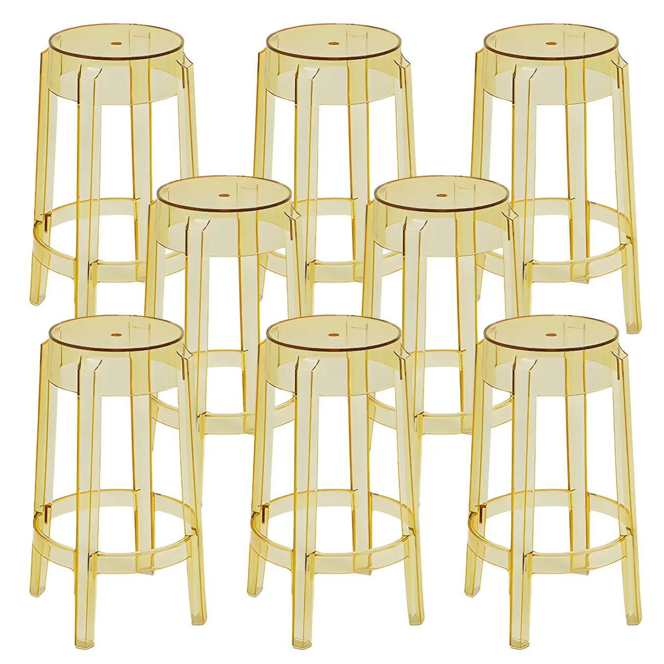 Modern Transparent Acrylic Stylish Elegant Square Bar Stool Image - 64 | homeyfad