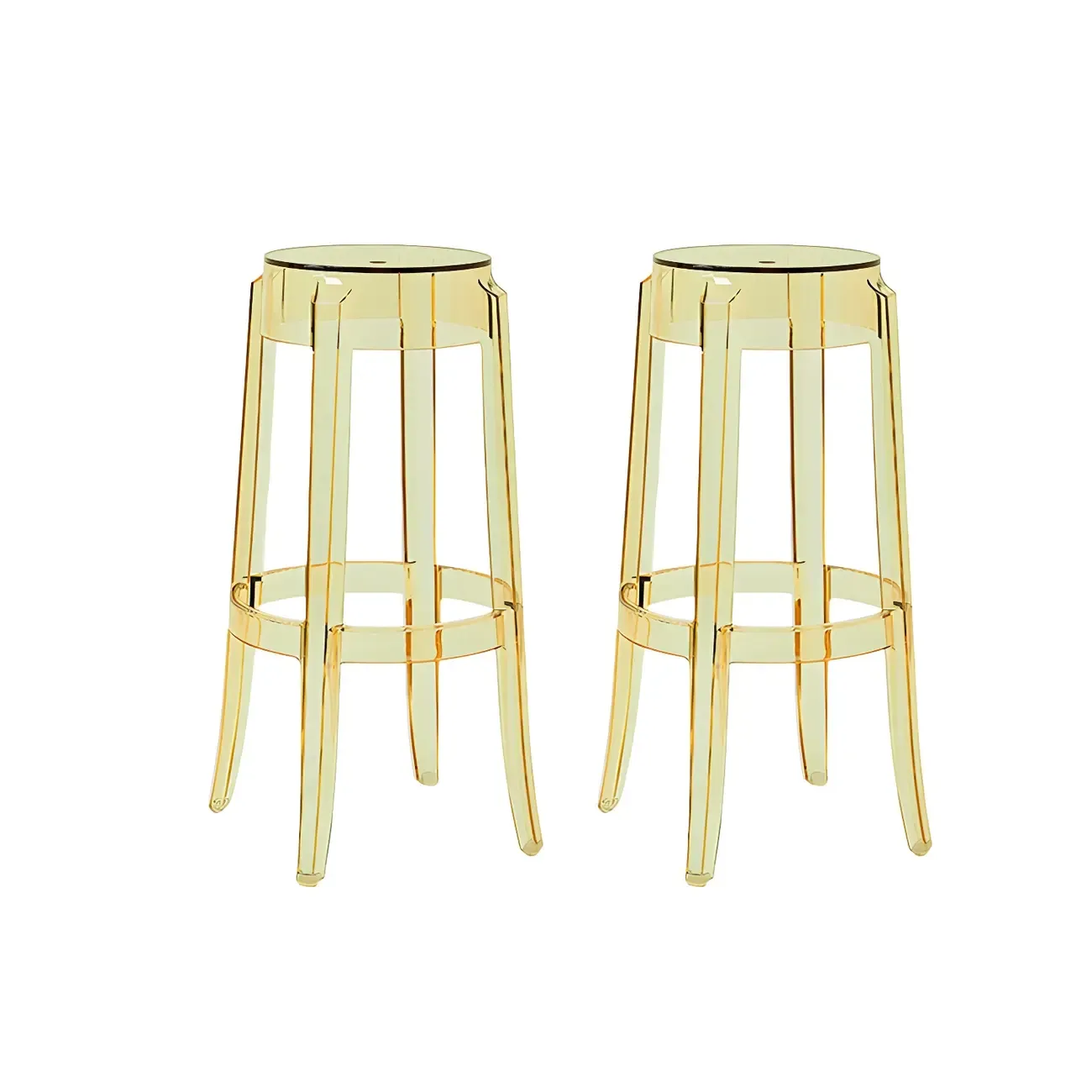 Modern Transparent Acrylic Stylish Elegant Square Bar Stool Image - 66