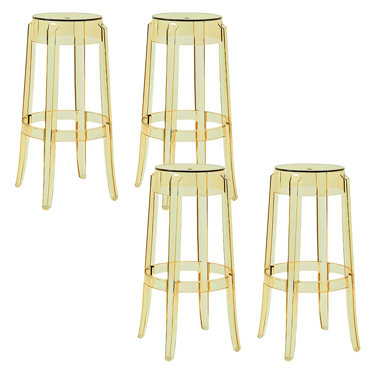 Modern Transparent Acrylic Stylish Elegant Square Bar Stool Image - 67 | homeyfad