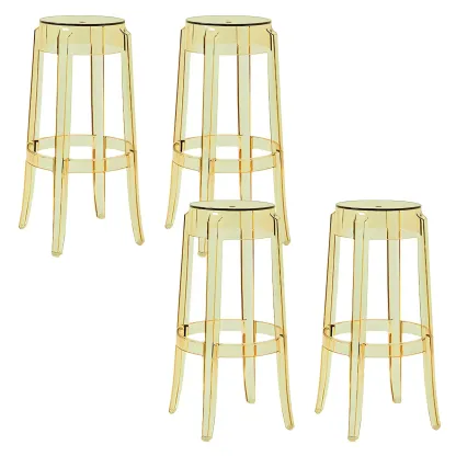 Modern Transparent Acrylic Stylish Elegant Square Bar Stool Image - 67