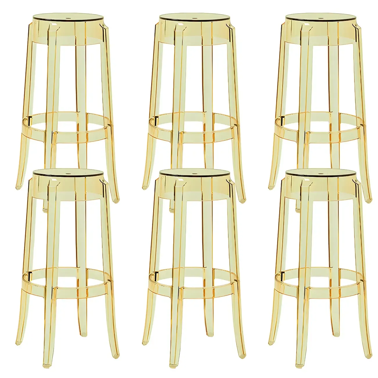 Modern Transparent Acrylic Stylish Elegant Square Bar Stool Image - 68